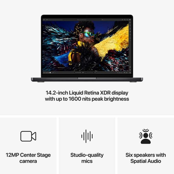 Apple MacBook Pro 14-inch - M4 Pro Chip 12-Core CPU 16-Core GPU 24GB Unified Memory 512GB SSD Storage¹