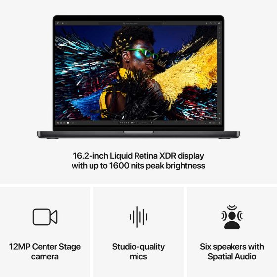Apple MacBook Pro 16-inch - Apple M4 Pro Chip 14-Core CPU 20-Core GPU 24GB Unified Memory 512GB SSD Storage¹